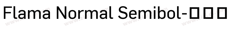 Flama Normal Semibol字体转换